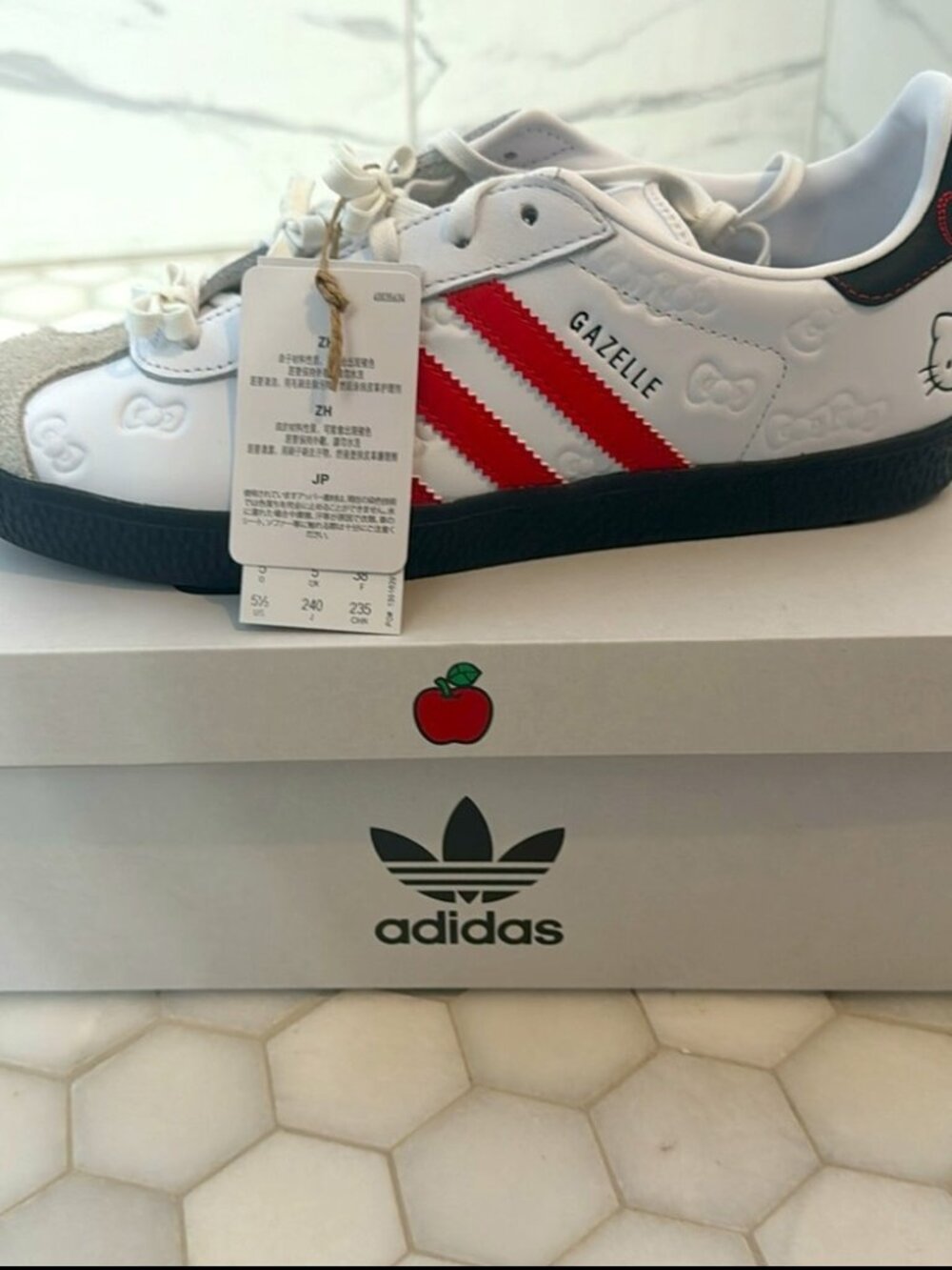 Adidas X Hello Kitty Gazelle Athletic Womens Shoes